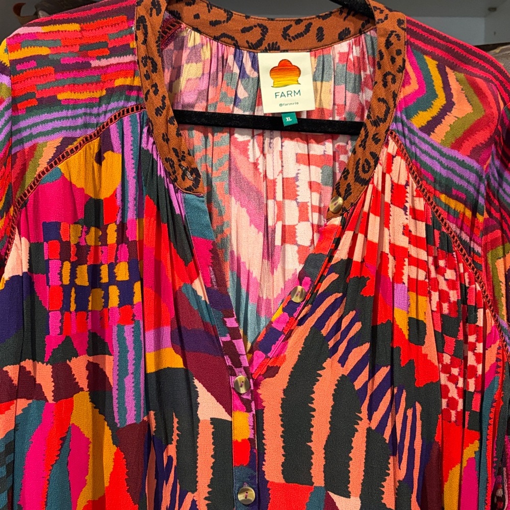 FARM Rio Multicolor Geometric Mini Dress - Picture 2 of 3